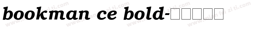bookman ce bold字体转换
